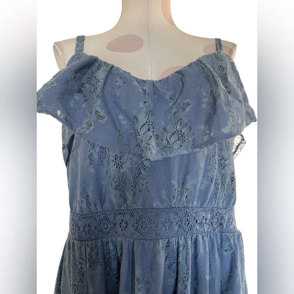 torrid Blue Floral Lace Maxi Dress - Picture 9 of 10